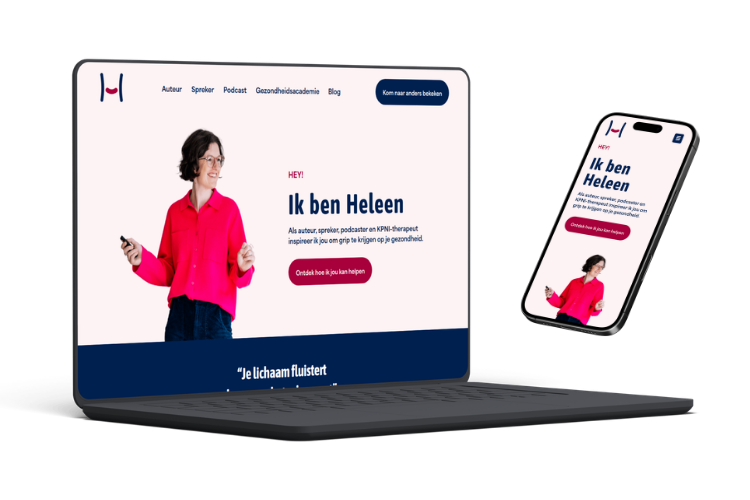 mock up website heleen becuwe