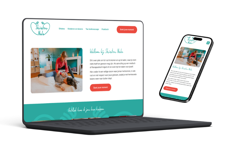 mock up website nele termont